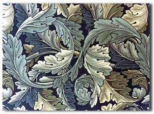 william morris arts and crafts wallpaper using acanthus leaves