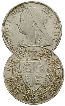 British Half Crown - Victorian 1899