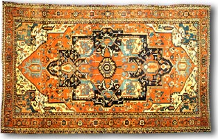 antique marks - caring for antique carpets and tapestry - heriz carpet