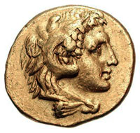 Greek Calabria Tarentum Coin with Herakles