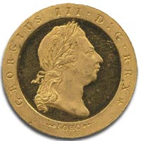 George III, Gold Halfpenny c1791 - Obverse