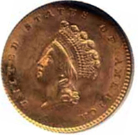 Coin Gold Indian Princess Head Dollar - Obverse