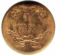 Coin Gold Indian Princess Head Dollar - Reverse