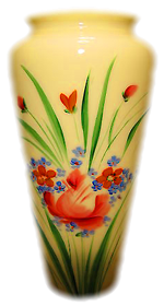 Custard Glass Vase