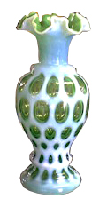 Fenton Art Glass - Coin Dot Vase