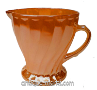 Fire King glass peach milk jug