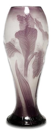 Emile Galle french art nouveau glass vase