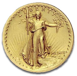 Augustus Saint-Gaudens Designed Twenty Dollar Gold Piece 1907