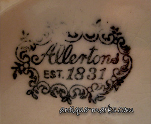 Allertons Mark on Gaudy Welsh Pottery