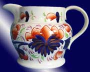 Grape Pattern Gaudy Welsh Pottery Jug - c1840s