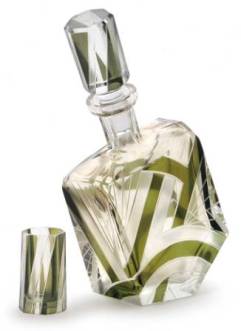 Bohemian Art Deco Glass Decanter