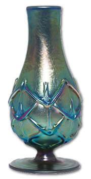 Antique Glass Terms - Iridescent Art  Glass Vase - from antique-marks.com