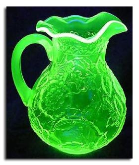 antique terms glossary  - vaseline glass jug