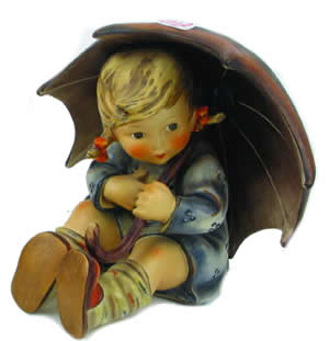 Large Hummel umbrella girl figure