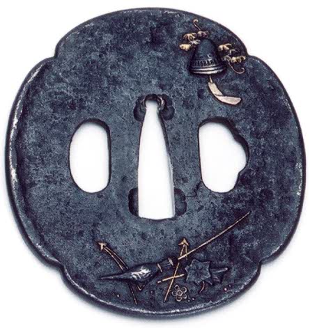 japanese sword bronze tsuba c1880