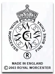 Royal Worcester Marks - W mark 1956