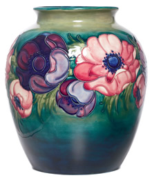 Moorcroft Anemone Design Vase