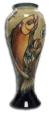 moorcroft philip gibson trout vase