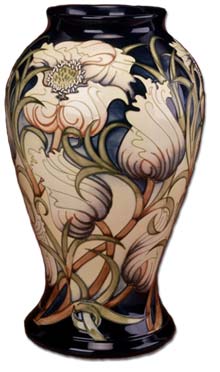 moorcroft windflower vase by rachel bishop