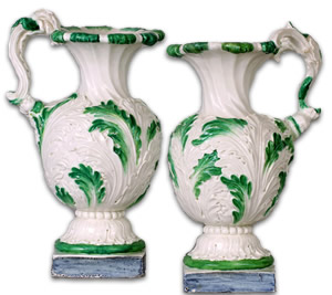 Naples Porcelain Real Fabrica Vases