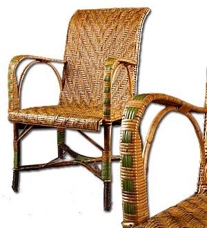 Antique woven online chairs