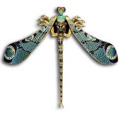 Antique Jewellery - Rene Lalique art deco dragonfly brooch