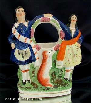 Staffordshire Figural Watch Holder