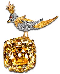 tiffany yellow diamond brooch