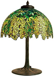 Antique Glass Terms - Tiffany Glass Lamp using the Copper Foil Technique - from antique-marks.com