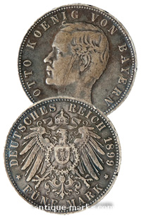 Vintage German Mark Coin - 1899