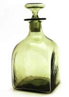 Whitefriars Green Glass Decanter
