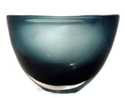 Whitefriars Glass indigo cased bowl