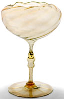 whitefriars straw opal wine glass