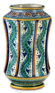 William de Morgan maiollica style vase