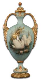 Royal Worcester Baldwyn Swan Vase