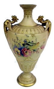 Worcester Gallery - Blush Ivory pedestal vase c1895