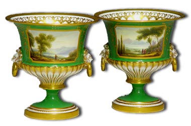 Pair Royal Worcester vases by Davis