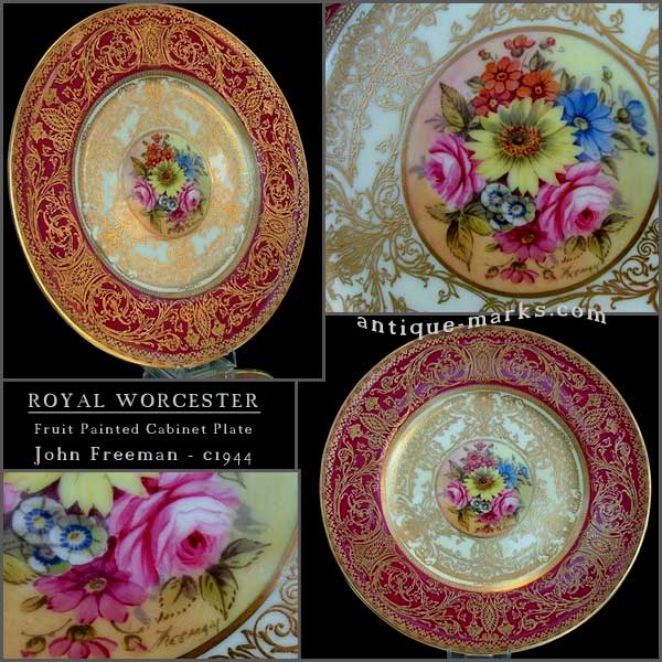 Antiques Collection - Worcester Fruit Painted Plate by John Freeman