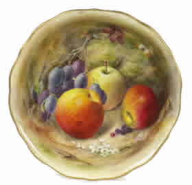 Worcester Gallery - William Ricketts Fruit Painted Porcelain Bowl