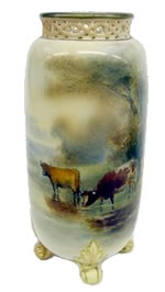Worcester Gallery - Harry Stinton spill vase dated 1907