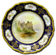 Worcester Pembroke Castle Plate by Jas Stinton