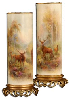 Worcester Stinton Harry Stinton Stag Vases