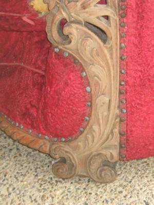 Victorian Parlour Chair carved decoration