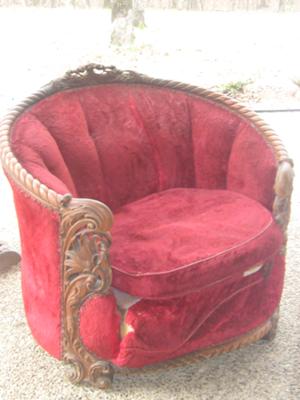 Front and Seat of Victorian Parlour Chair