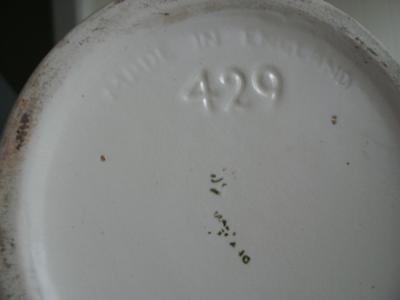 Antique White Vase Mark - Made in England 429