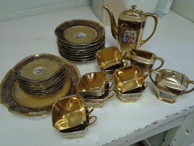 Arzberg Bavaria 22 Carat Gold Porcelain Tea Set