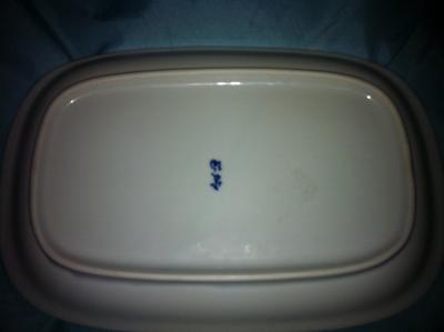 Blue and white plate base