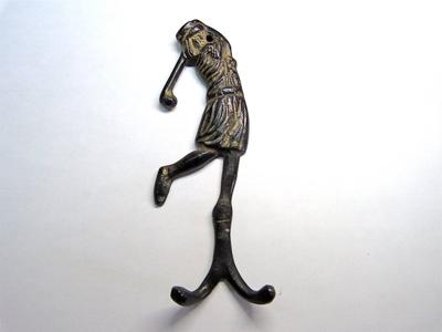 Bronze Medieval Golf Figure Front View