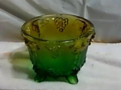 Vaseline Glass Candy Dish