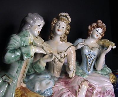 Size of Capodimonte Porcelain Figural Centerpiece